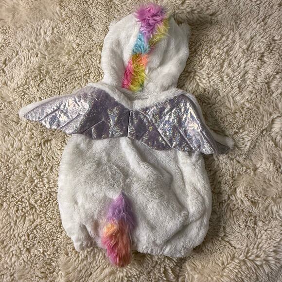 Baby Unicorn Costume 6–12 Months Plush with Rainbow Mane & Sparkly Wings - Picture 5 of 5